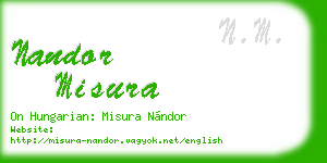 nandor misura business card
